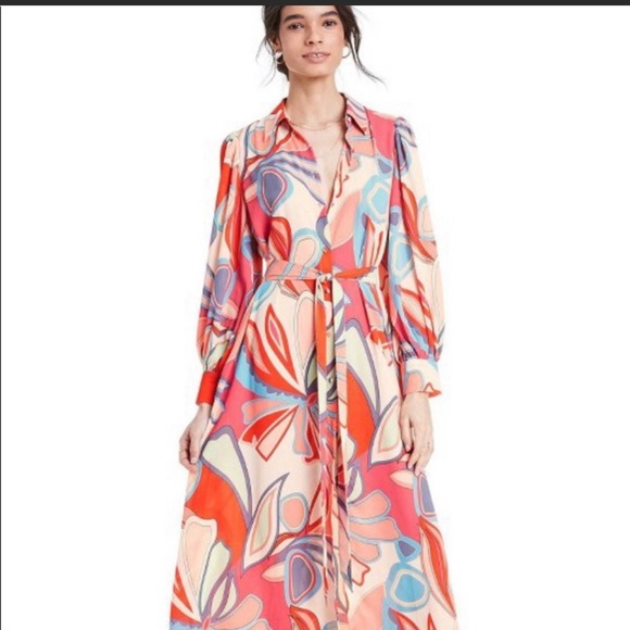 Alexis x Target Floral Long Sleeve Robe Dress - Picture 3 of 13